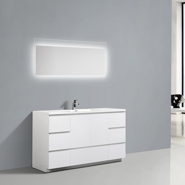 Freestanding Bathroom Vanity with Artificial Stone Integrated Top&Sink - TONA Edison