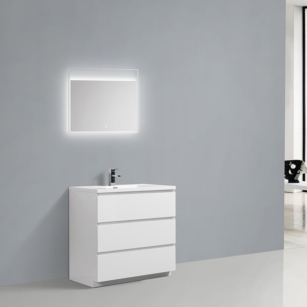 Freestanding Bathroom Vanity with Artificial Stone Integrated Top&Sink - TONA Edison