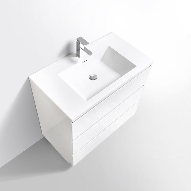 Freestanding Bathroom Vanity with Artificial Stone Integrated Top&Sink - TONA Edison