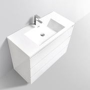 Freestanding Bathroom Vanity with Artificial Stone Integrated Top&Sink - TONA Edison