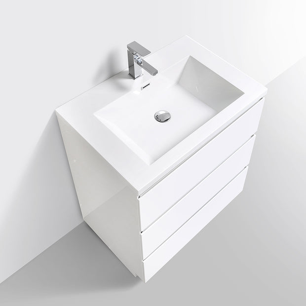 Freestanding Bathroom Vanity with Artificial Stone Integrated Top&Sink - TONA Edison