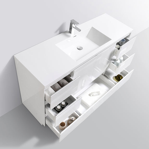 Freestanding Bathroom Vanity with Artificial Stone Integrated Top&Sink - TONA Edison