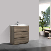 Freestanding Bathroom Vanity with Artificial Stone Integrated Top&Sink - TONA Edison