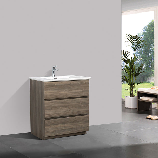 Freestanding Bathroom Vanity with Artificial Stone Integrated Top&Sink - TONA Edison