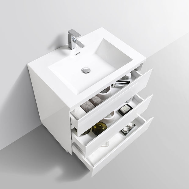 Freestanding Bathroom Vanity with Artificial Stone Integrated Top&Sink - TONA Edison