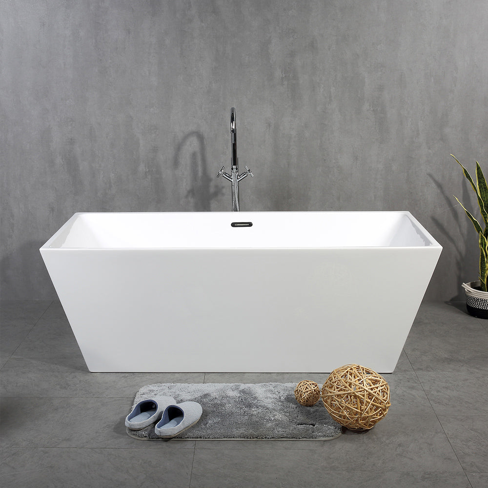TONA Harmony Freestanding Glossy White Bathtub(59"-67") TONA Bathroom Furniture
