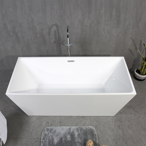 TONA Harmony Freestanding Glossy White Bathtub(59"-67") TONA Bathroom Furniture