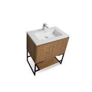 Freestanding Bathroom Vanity with Integrated Top and Sink - TONA Allen