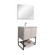 Freestanding Bathroom Vanity with Integrated Top and Sink - TONA Allen