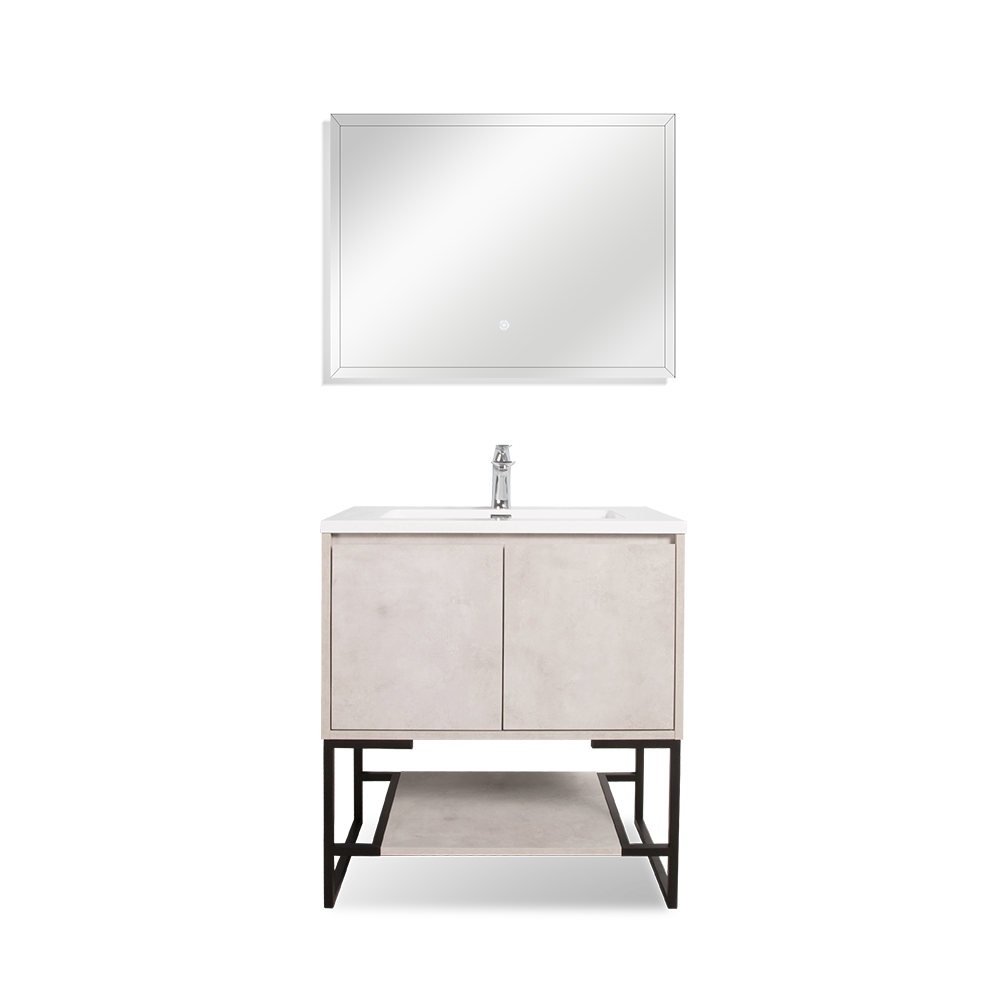 Freestanding Bathroom Vanity with Integrated Top and Sink - TONA Allen