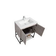 Freestanding Bathroom Vanity with Integrated Top and Sink - TONA Allen
