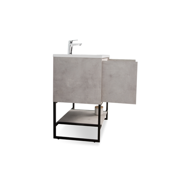 Freestanding Bathroom Vanity with Integrated Top and Sink - TONA Allen