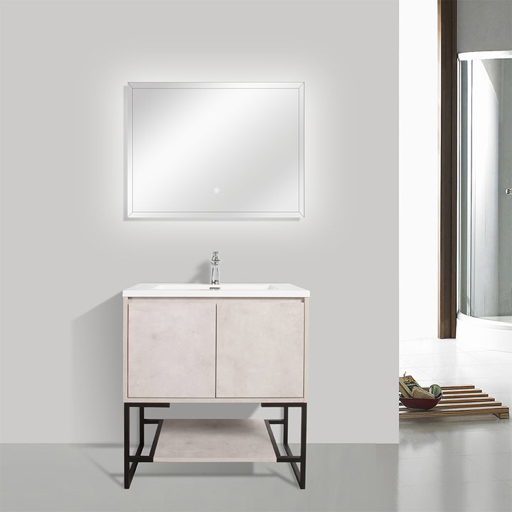 Freestanding Bathroom Vanity with Integrated Top and Sink - TONA Allen