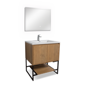 Freestanding Bathroom Vanity with Integrated Top and Sink - TONA Allen