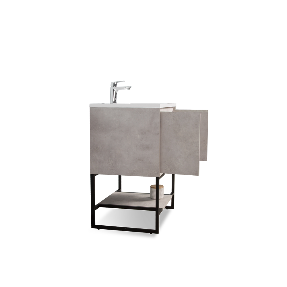 Freestanding Bathroom Vanity with Integrated Top and Sink - TONA Allen