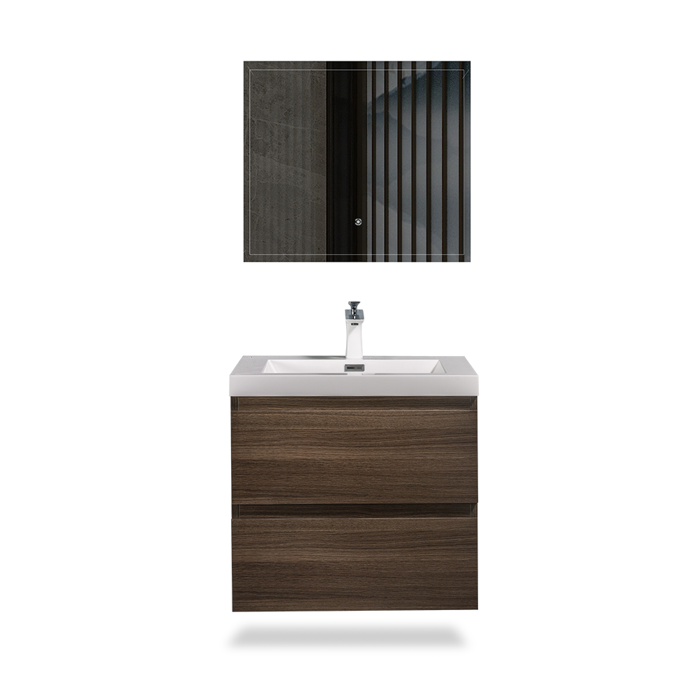 TONA ANGELA FLOATING VANITY SINGLE BASIN WITH WHITE COUNTERTOP (24"- 60")