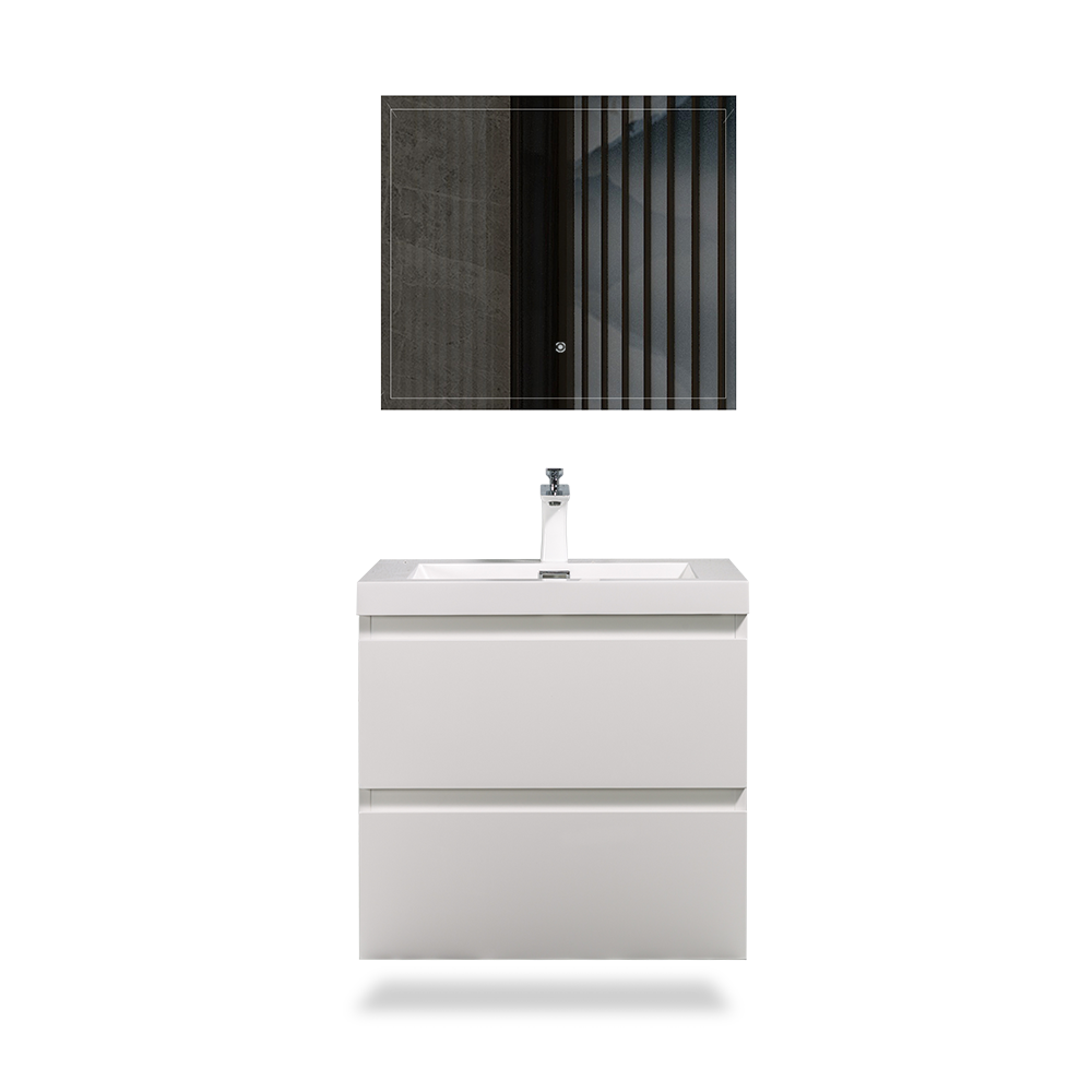 TONA ANGELA FLOATING VANITY SINGLE BASIN WITH WHITE COUNTERTOP (24"- 60")