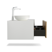 Wall Mounted Double Bathroom Vanity Set with MDF Laquered Countertop - TONA Fiona