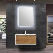 Wall Mounted Bathroom Vanity with Faux Marble Integrated Top&Sink - TONA Furla