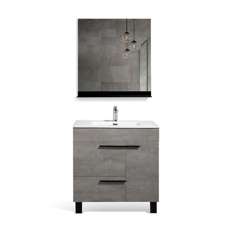 Freestanding Bathroom Vanity with Faux Marble Integrated Top&Sink - TONA Gill