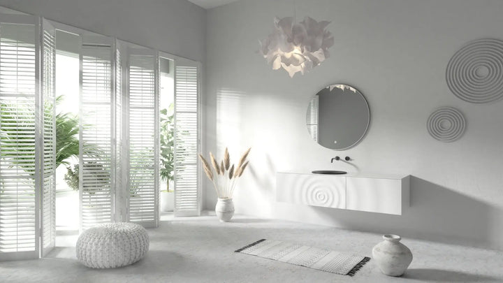 TONA WAVE FLOATING VANITY SINGLE SINK WITH DESIGN AWARD 53"