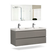 Floating Bathroom Vanity with Artificial Stone Integrated Top - TONA Onni