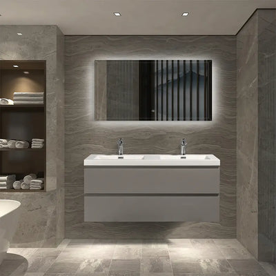 Floating Bathroom Vanity with Artificial Stone Integrated Top - TONA Onni
