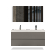 Floating Bathroom Vanity with Artificial Stone Integrated Top - TONA Onni