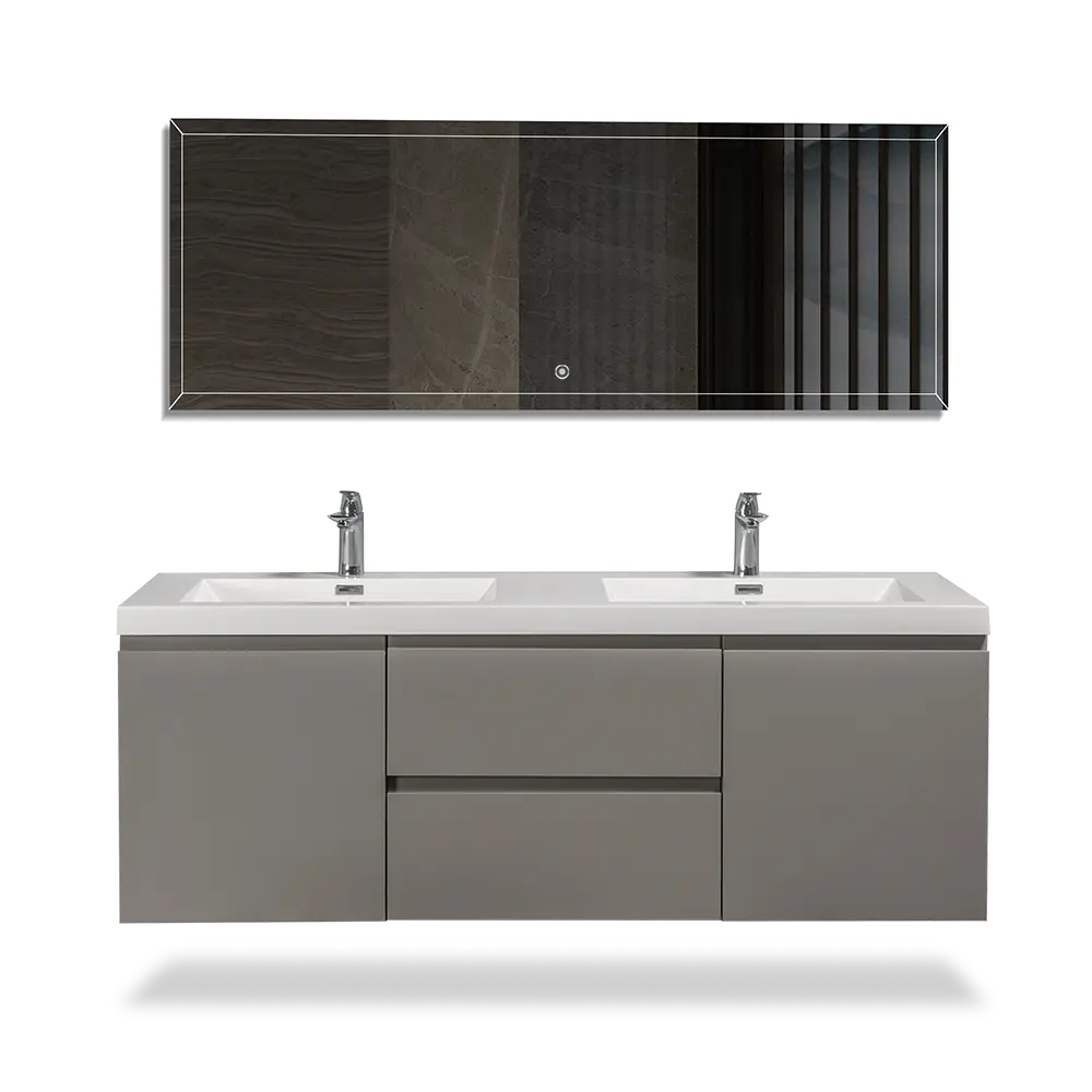 Floating Bathroom Vanity with Artificial Stone Integrated Top TONA O
