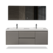 Floating Bathroom Vanity with Artificial Stone Integrated Top - TONA Onni