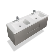 Floating Bathroom Vanity with Artificial Stone Integrated Top - TONA Onni